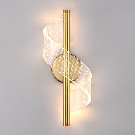 Spiral wall lamp cob modern minimalist design sense, high-end ins style villa living room decoration lighting dimming