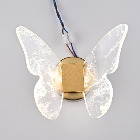 Cob small butterfly wall lamp DIY mini cute living room, indoor room atmosphere, three color dimmable adjustable wall lamp